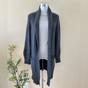 Cashmere White + Warren 100% Cashmere grey cardigan XS - EUC worn 1x like new!